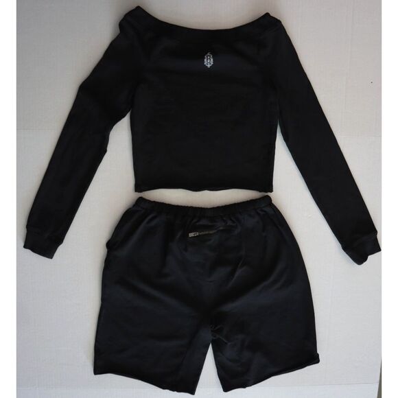 Free People Movement OB2191310 Women's Sz XS Black Hot Shot Easy 2 Piece Set - Picture 2 of 12